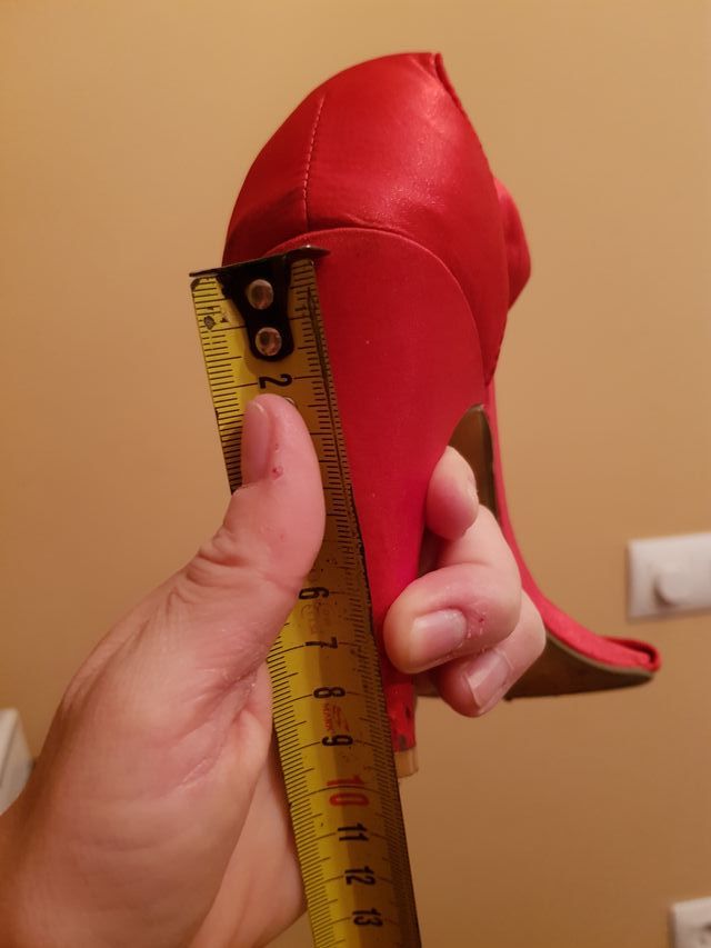 Sandalias de tacón rojas