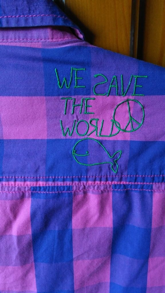 Camisa de cuadros FISHBONE fucsia, talla S