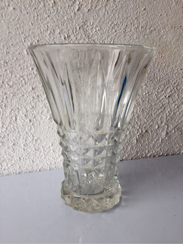 Jarrón de cristal vintage