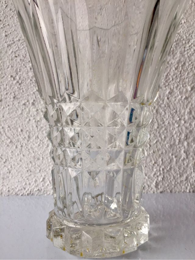 Jarrón de cristal vintage