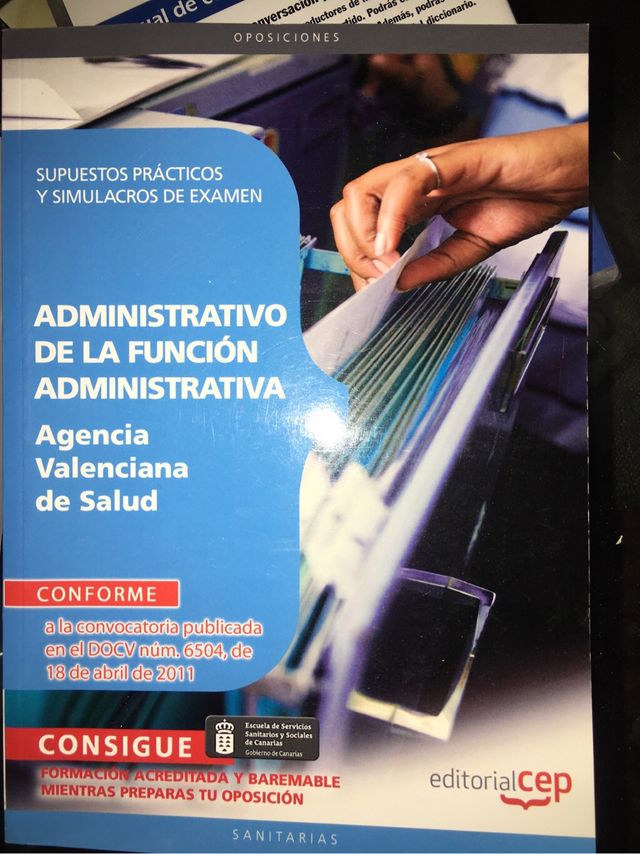 Oposiciones Admin agencia valenciana de salud.