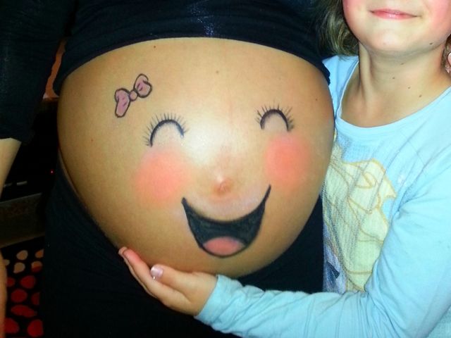 Dibujo/pinto tripa embarazada