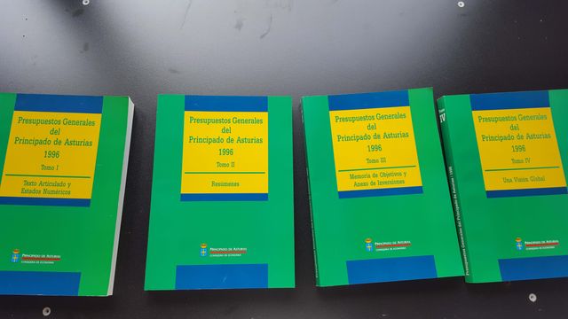 Libros presupuestos generales Asturias 1996