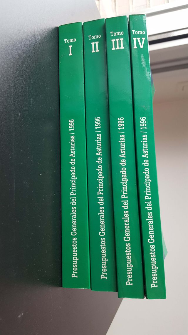 Libros presupuestos generales Asturias 1996
