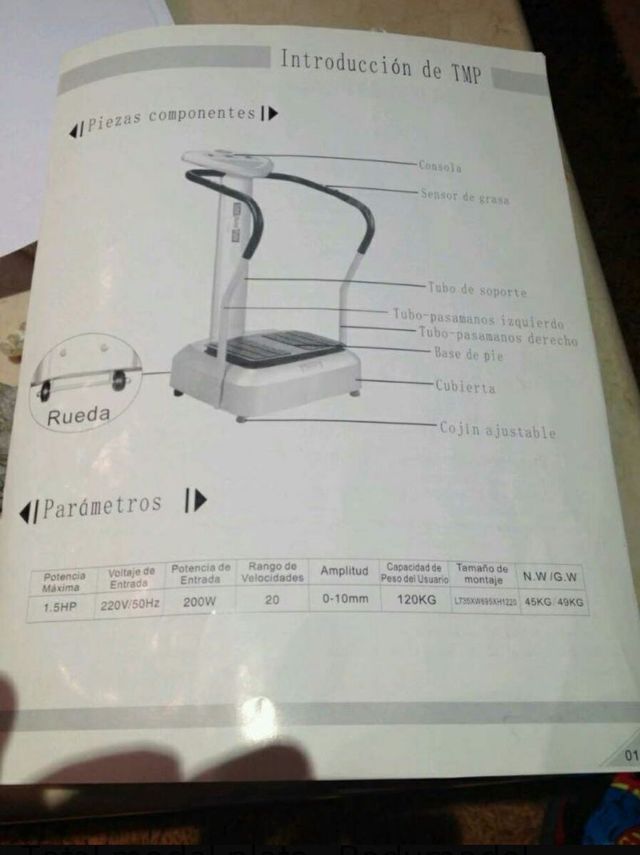 Plataforma vibratoria como NUEVA 