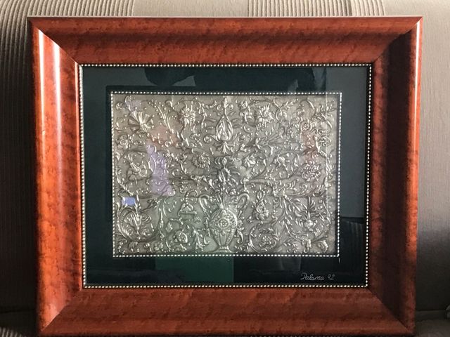 Cuadro plata repujada