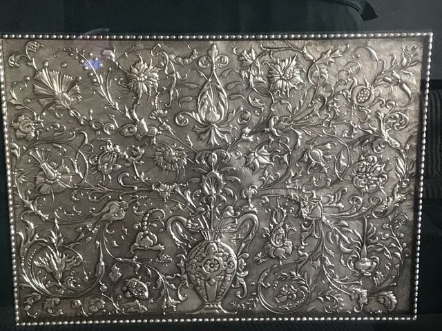 Cuadro plata repujada