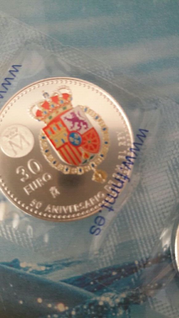 moneda conmemorativa plata 50 cumpleaños felipe vi