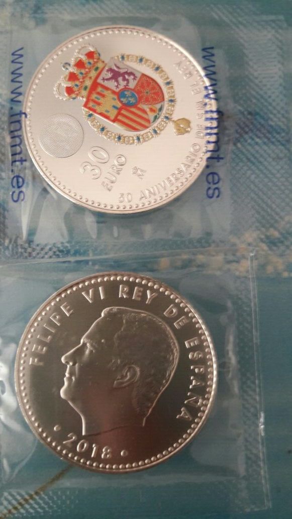 moneda conmemorativa plata 50 cumpleaños felipe vi