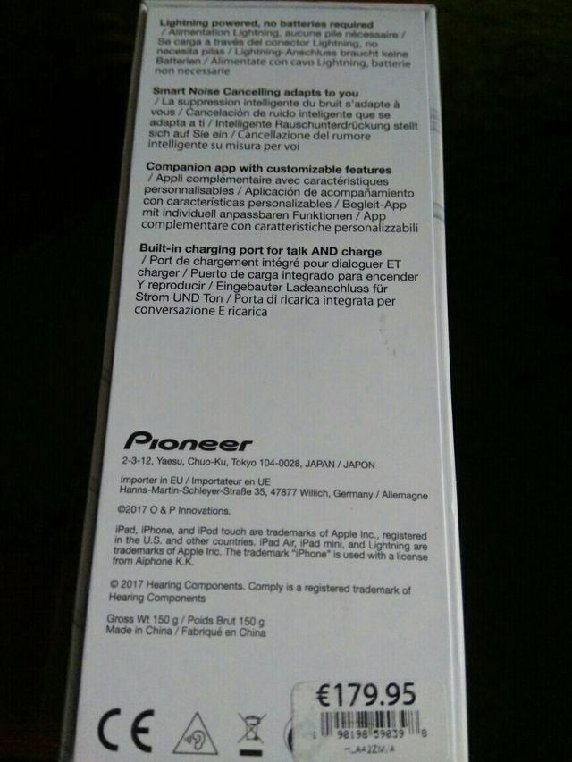 Cuffie Pioneer RAYZ PLUS per iPod, iPhone, iPad