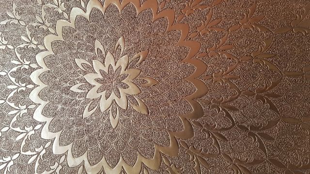 plato decorativo grande cobre años 60' 65cm Urge!