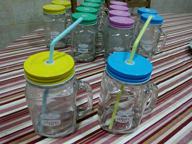 14 Tazas cristal con tapadera,nuevas,todas 7€