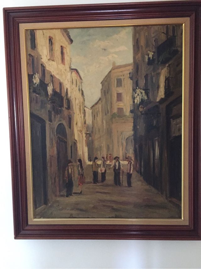 Óleo, muy antiguo. Grande, 80 x 96 cm.