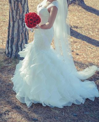 vestido de novia talla 38 de segunda mano en mollet del vallès en