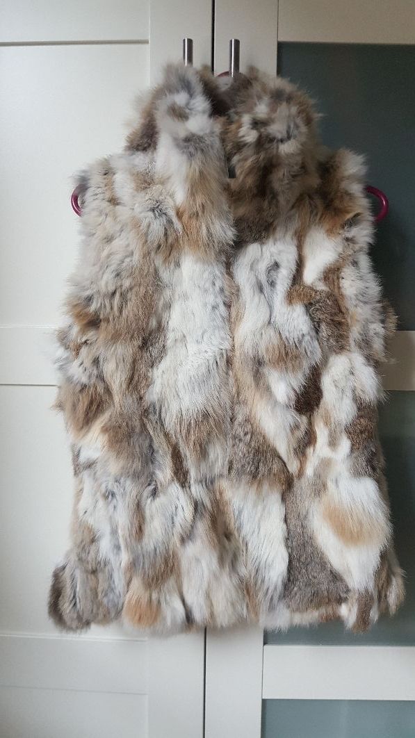 chaleco piel de conejo