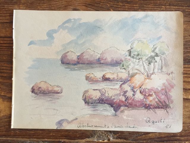 Acuarel-la pintor Agustí Penadès López.