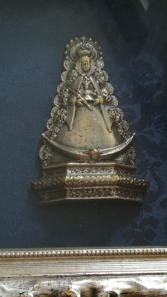 Virgen del Rocío plata enmarcada