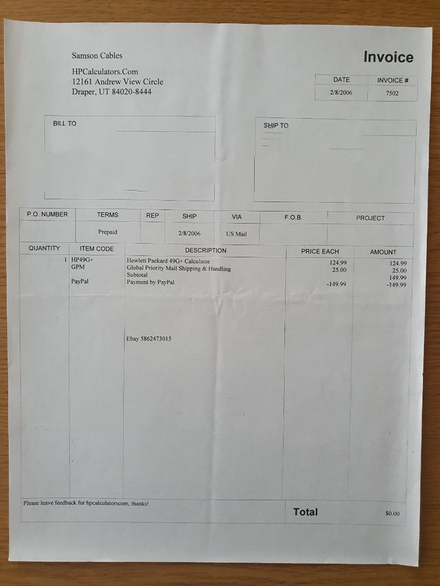 Calculadora HP 49g+.