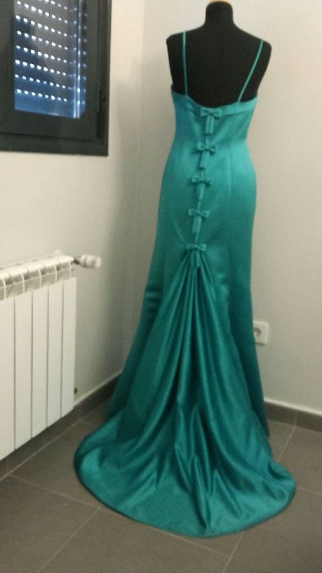 Vestido fiesta verde agua