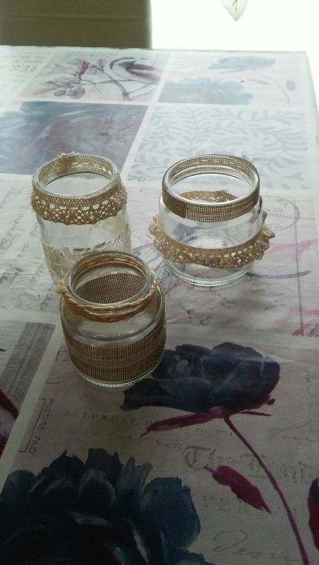 tarros de cristal decorados echos a mano