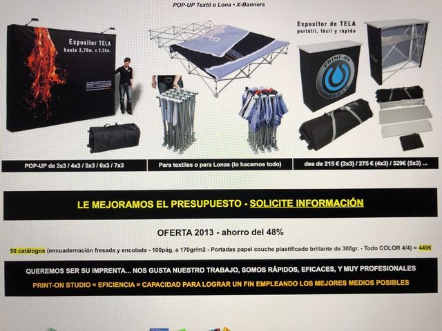 Roll-up display lona popup