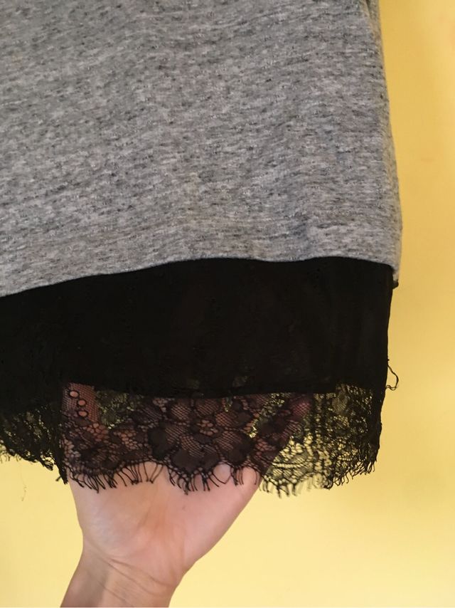 Sudadera puntilla zara