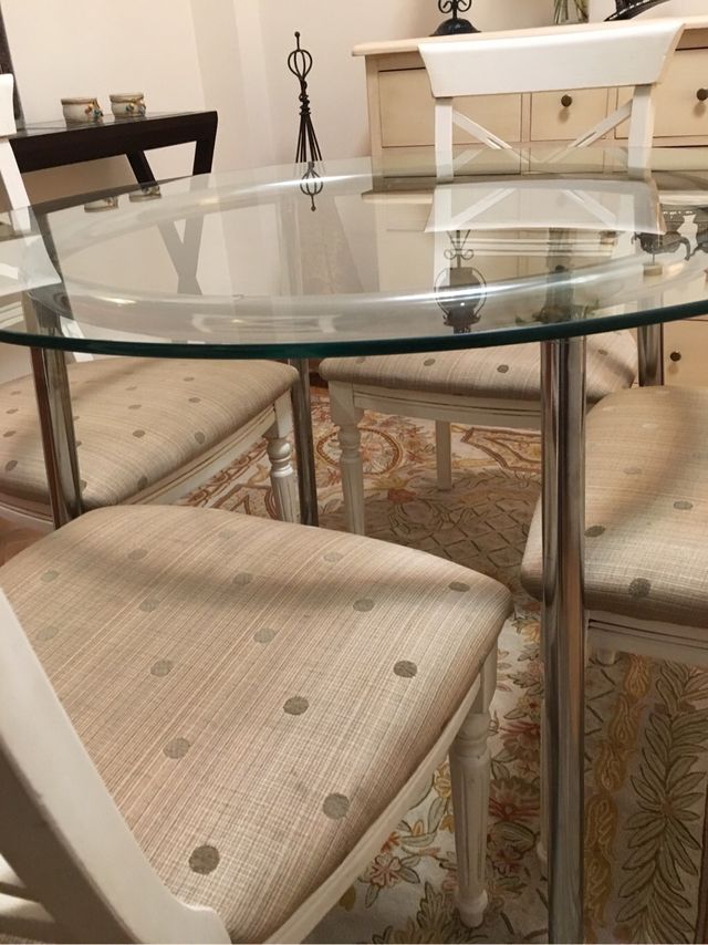 MESA COMEDOR DE CRISTAL REDONDA de segunda mano por 130 € en Madrid ... MESA COMEDOR DE CRISTAL REDONDA de segunda mano por 130 € en Madrid ...
