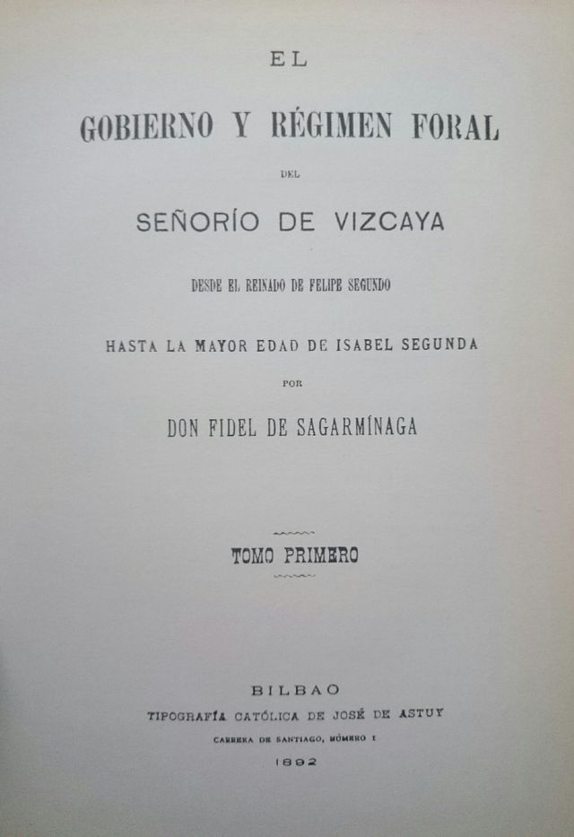 Colección El Gobierno Foral del señorío de Vizcaya