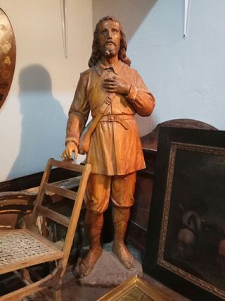 San Isidro de madera policromada, siglo XVIII de segunda mano por 1.220 EUR  en Guadalix de la Sierra en WALLAPOP