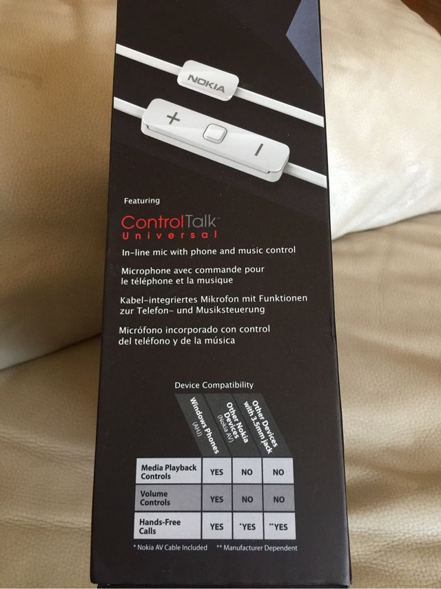 Cascos audio Nokia Purity HD