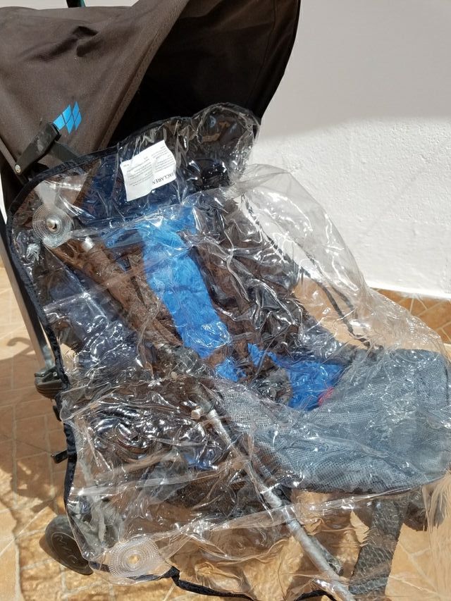 silla de paseo Maclaren marron y azul