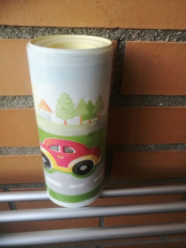 lampara tela infantil. Regalo cenefa