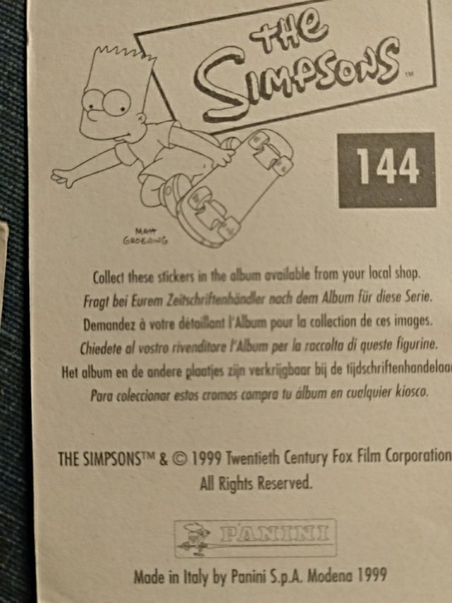 Cromos Los Simpsons