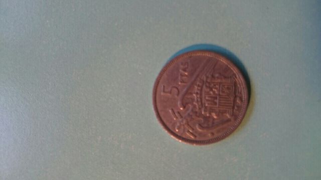 moneda 5 pts año 1957