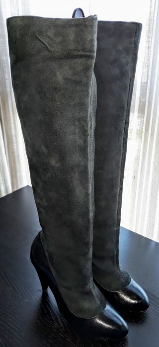 Botas altas piel y ante Bimba y Lola de segunda mano por 20 EUR en Madrid  en WALLAPOP