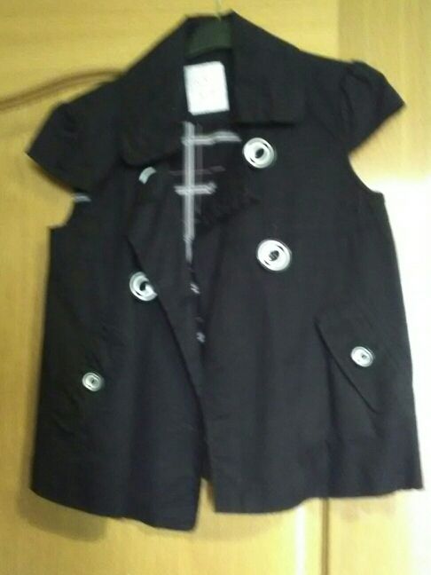 chaleco  sin mangas negra ropa vestir niña/chica