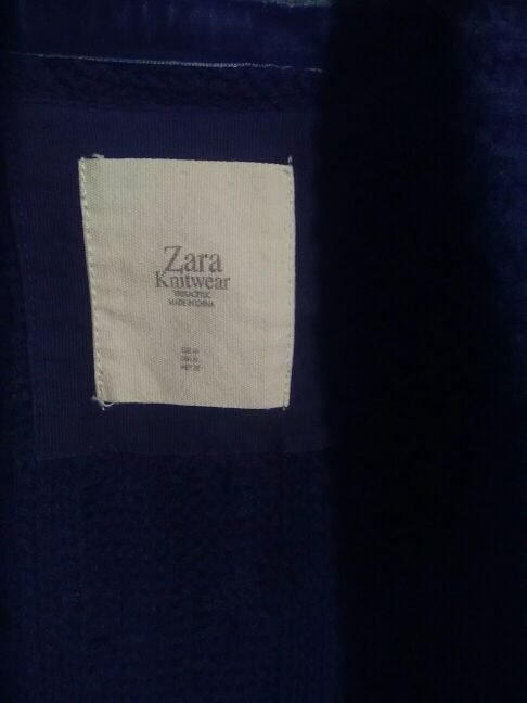 chaleco sin mangas de lana de chica azul oscuro