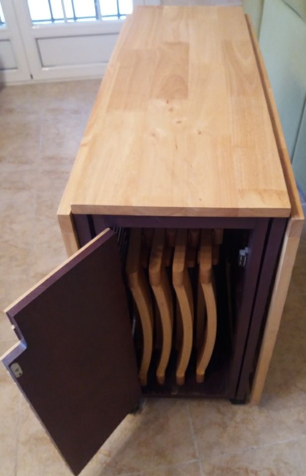 Mesa de comedor plegable con sillas de segunda mano por 350 € en ... Mesa de comedor plegable con sillas de segunda mano por 350 € en ...