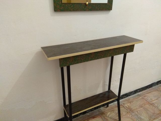 Mueble recibidor + espejo antiguo (+50 años)