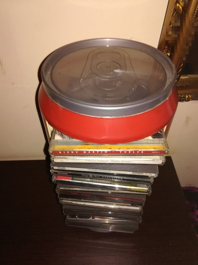 Soporte lata cocacola regalo discos