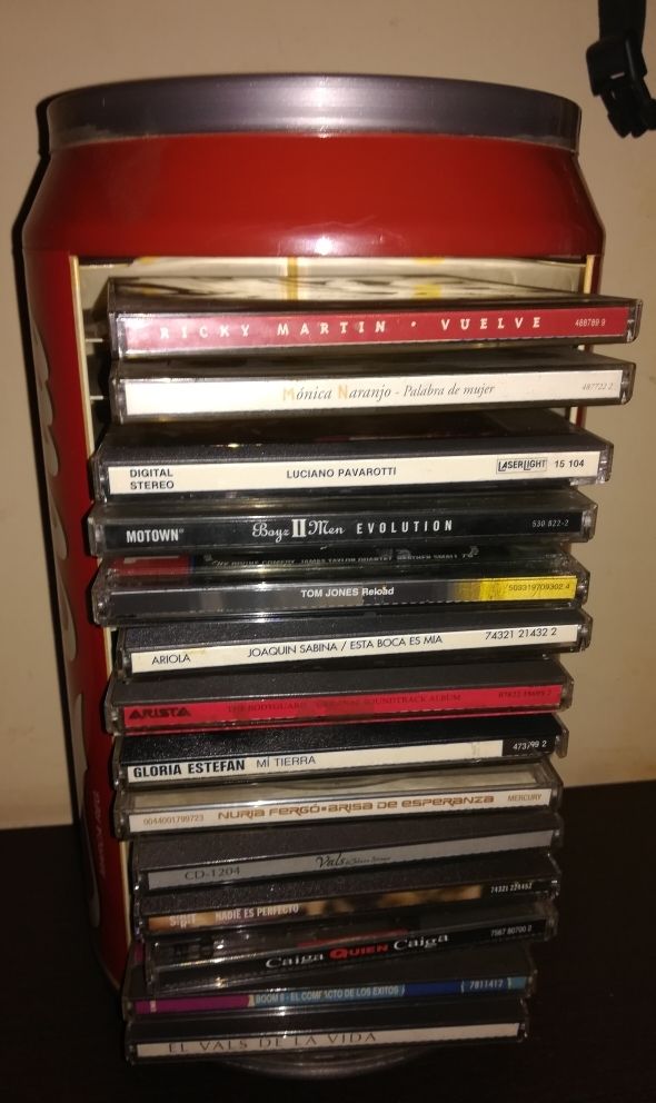 Soporte lata cocacola regalo discos