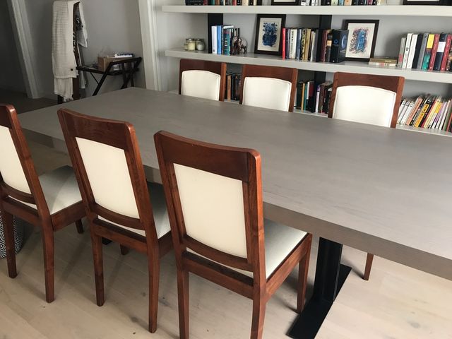 6 sillas de comedor madera tapizadas. Precio lote de segunda mano ... 6 sillas de comedor madera tapizadas. Precio lote de segunda mano ...