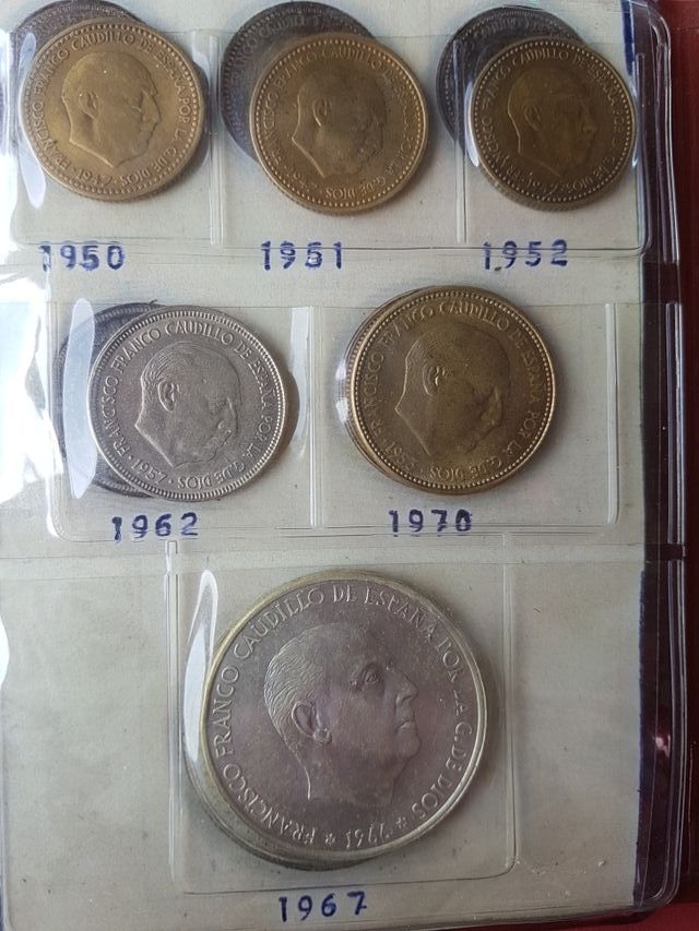 portafoglio di monete di franco (varie)