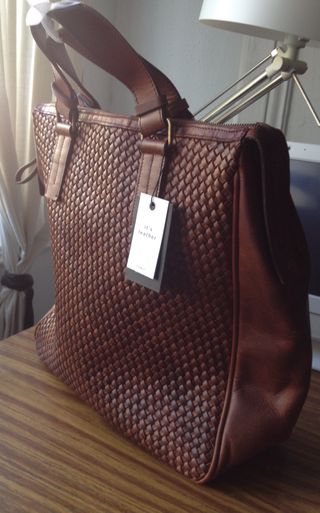 BOLSO ZARA SHOPPER MARRÓN DE HOMBRE 100% PIEL. NEW de segunda mano por 69  EUR en Barcelona en WALLAPOP