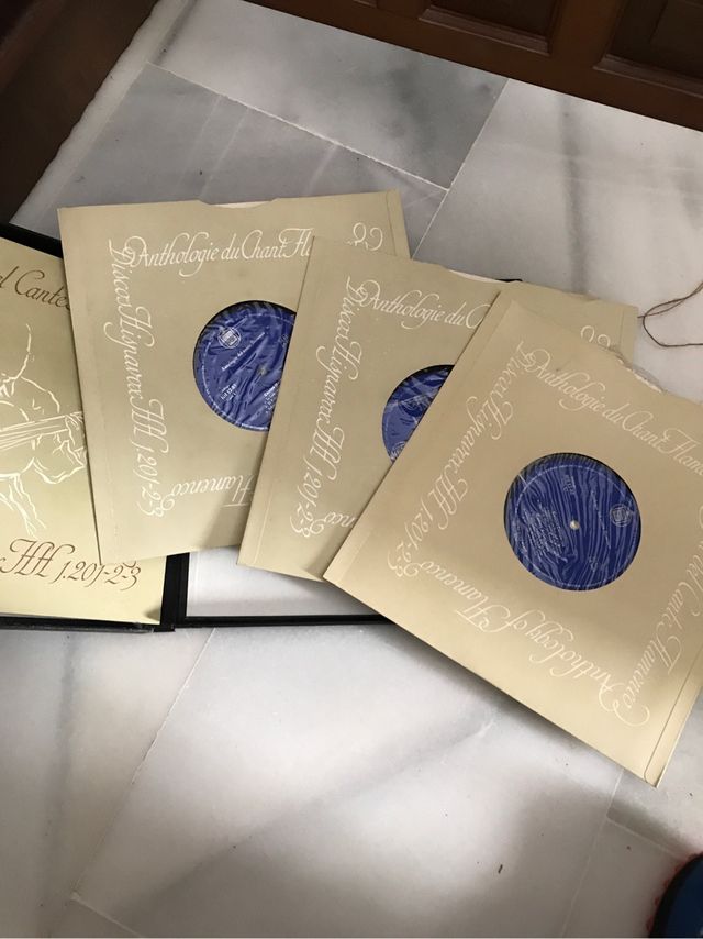 Caja discos de vinilo