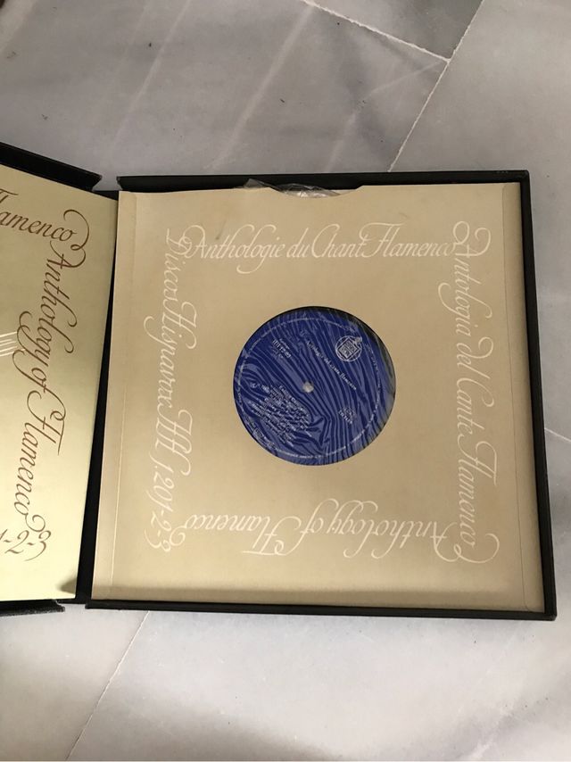 Caja discos de vinilo