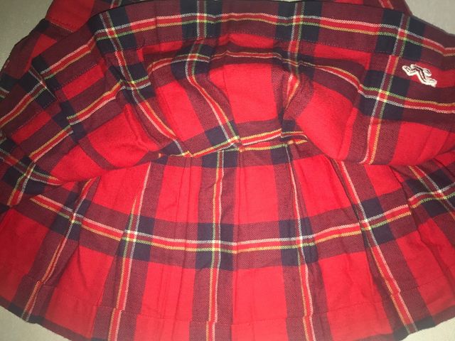 HOLLISTER minifalda cuadros tartan college escoces
