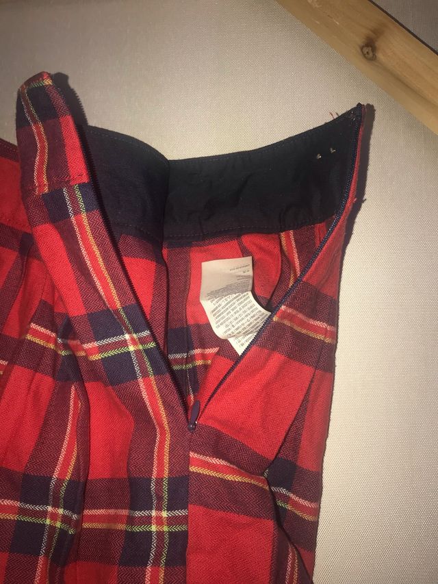 HOLLISTER minifalda cuadros tartan college escoces