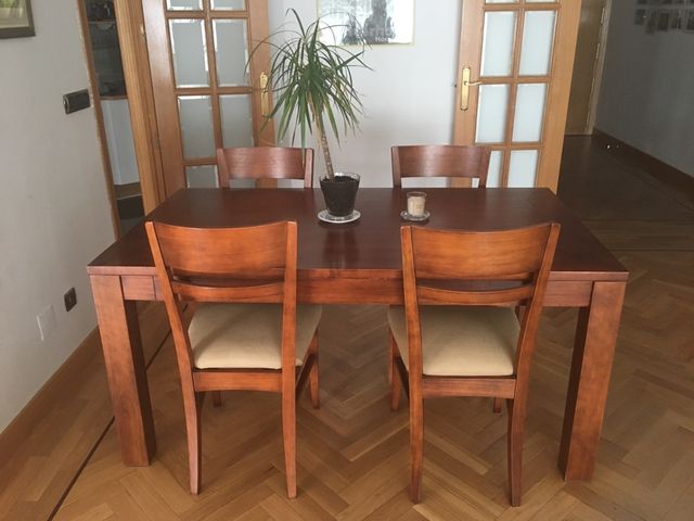 Mesa comedor y sillas. Madera Teka de segunda mano por 890 € en ... Mesa comedor y sillas. Madera Teka de segunda mano por 890 € en ...