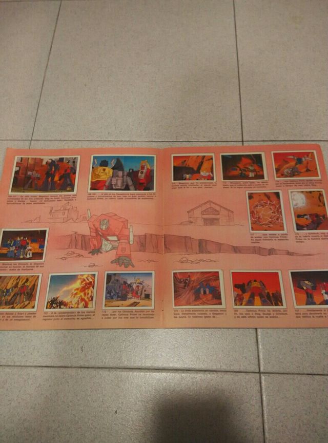 Album cromos Transformers 1986